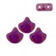 Ginko Leaf Beads 7.5x7.5mm Confetti splash violet red